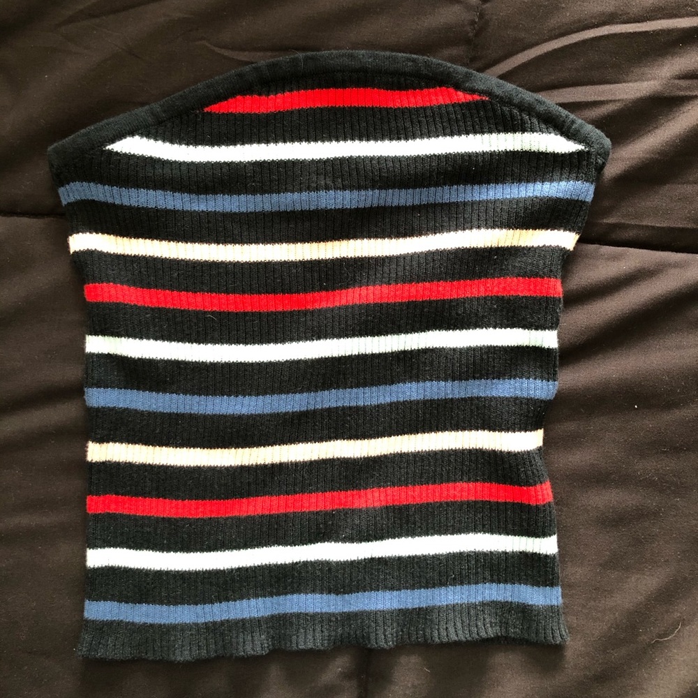 striped tube top